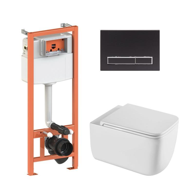 Готове рішення Qtap для ванної кімнати: підвісний унітаз Gemini Ultra Quiet + комплект інсталяції Nest 4 в 1 Готове рішення Qtap для ванної кімнати: підвісний унітаз Gemini Ultra Quiet + комплект інсталяції Nest 4 в 1