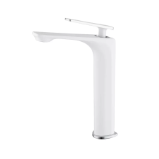 Змішувач для умивальника Frap F1058-2 високий, білий/хром