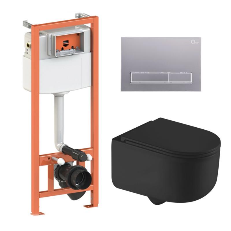 Готове рішення Qtap для ванної кімнати: підвісний унітаз Taurus Ultra Quiet + комплект інсталяції Nest 4 в 1