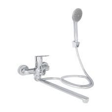 Змішувач для ванни Lidz Latwa 005 з поворотним виливом (з душовим гарнітуром) (k35) LDLAT005CRM45415 Chrome