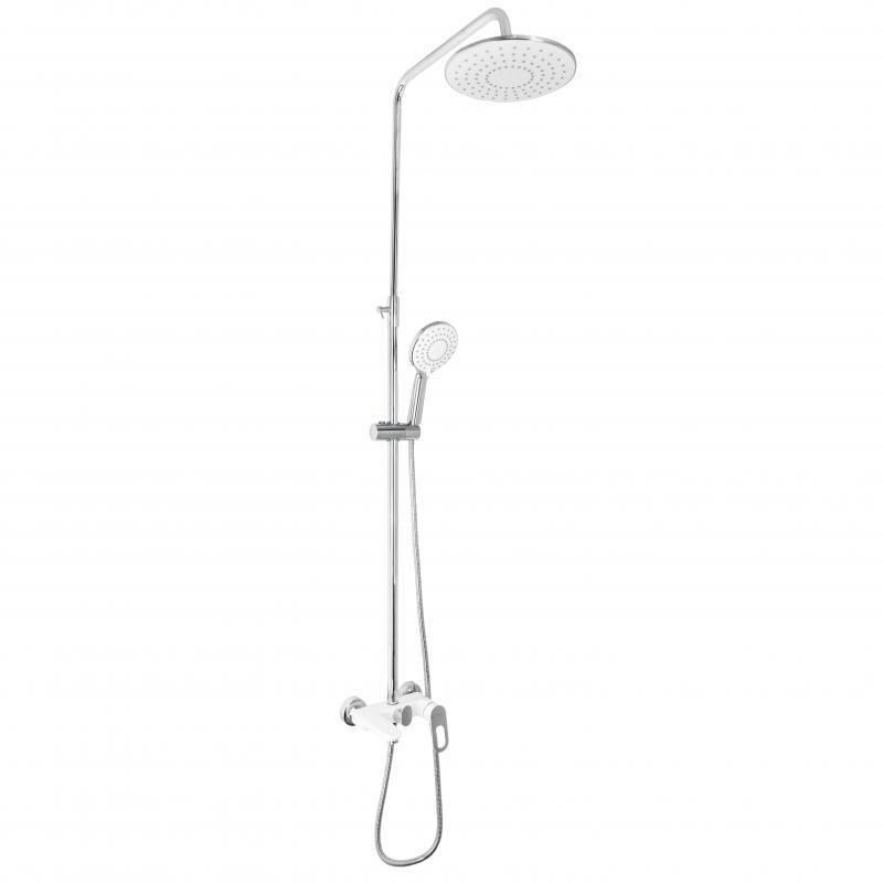 Душова система універсальна Lidz Latwa 1030 на три споживача (з виливом) (k35) LDLAT1030WHI45427 White Душова система універсальна Lidz Latwa 1030 на три споживача (з виливом) (k35) LDLAT1030WHI45427 White