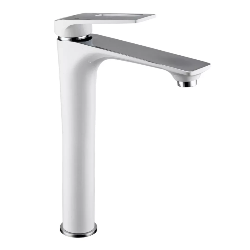 Змішувач для умивальника Frap F1052-54 високий, білий/хром Змішувач для умивальника Frap F1052-54 високий, білий/хром