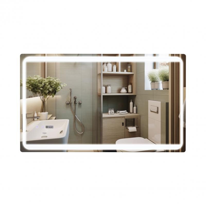 Дзеркало Qtap Mideya 1000х600 з LED-підсвічуванням Touch, з антизапотіванням, з годинником, димером, рег. Дзеркало Qtap Mideya 1000х600 з LED-підсвічуванням Touch, з антизапотіванням, з годинником, димером, рег.