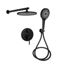 Душова система універсальна Qtap Scorpio прихованого монтажу на два споживача QTSCO113BLM45897 Black Matt