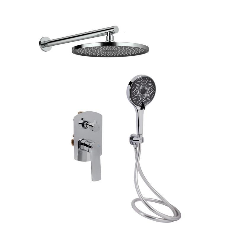 Душова система універсальна Qtap Slavonice прихованого монтажу на два споживача QTSLA113CRM45898 Chrome Душова система універсальна Qtap Slavonice прихованого монтажу на два споживача QTSLA113CRM45898 Chrome