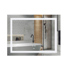 Дзеркало Lidz Kubis 1000х800 з LED-підсвічуванням Touch, з антизапотіванням, з димером, рег. яскравості