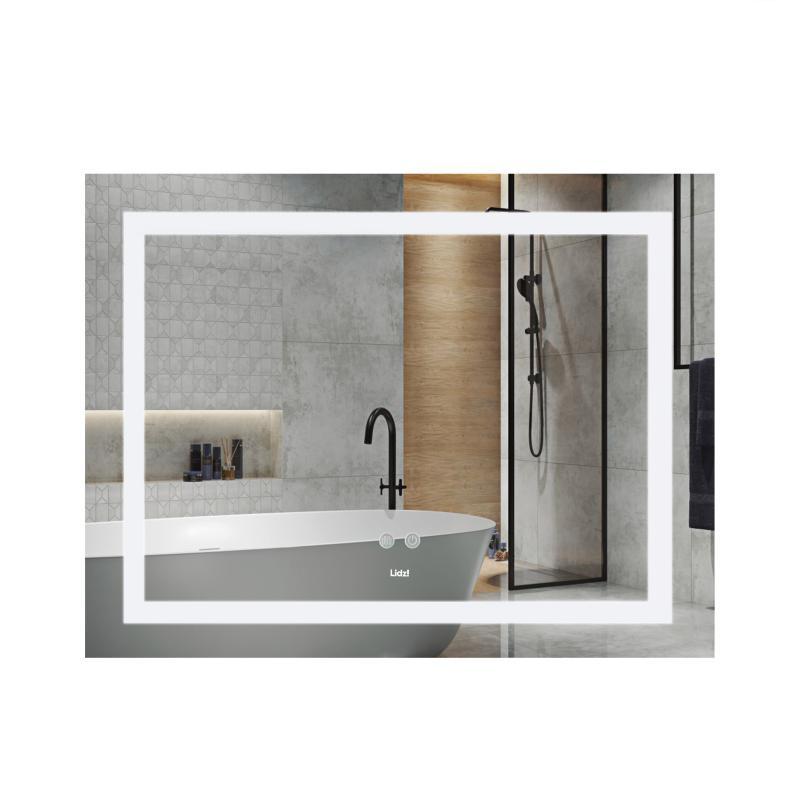 Дзеркало Lidz Kubis 1000х800 з LED-підсвічуванням Touch, з антизапотіванням, з димером, рег. яскравості Дзеркало Lidz Kubis 1000х800 з LED-підсвічуванням Touch, з антизапотіванням, з димером, рег. яскравості