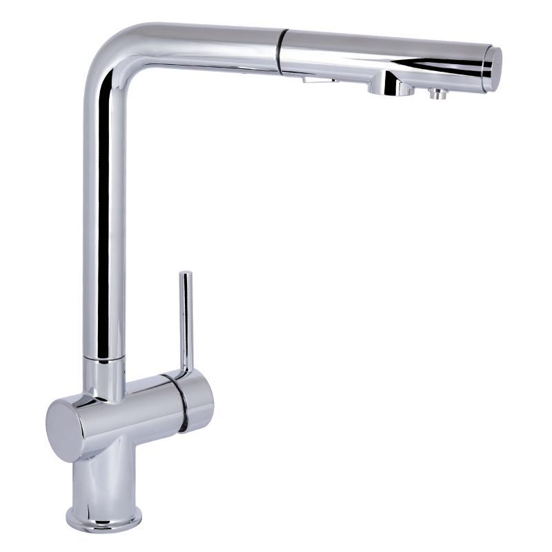 Змішувач для кухні Qtap Rozcesti з висувним виливом з підключенням для питної води QTROZ367CRM45941 Chrome Змішувач для кухні Qtap Rozcesti з висувним виливом з підключенням для питної води QTROZ367CRM45941 Chrome