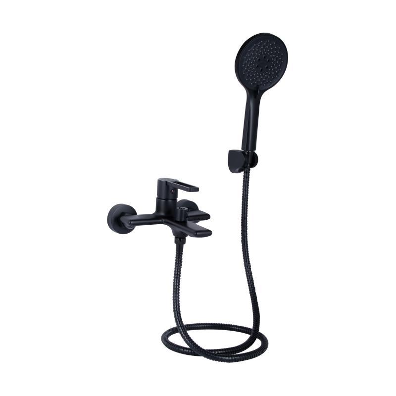 Змішувач для ванни Qtap Taurus (з душовим гарнітуром) QTTAU259BLM45662 Black Matt Змішувач для ванни Qtap Taurus (з душовим гарнітуром) QTTAU259BLM45662 Black Matt