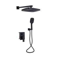 Душова система для душу Qtap Gemini прихованого монтажу на два споживачки QTGEM113BLM45697 Black Matt