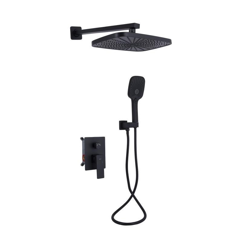 Душова система для душу Qtap Gemini прихованого монтажу на два споживачки QTGEM113BLM45697 Black Matt Душова система для душу Qtap Gemini прихованого монтажу на два споживачки QTGEM113BLM45697 Black Matt