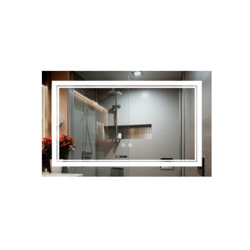 Дзеркало Qtap Cardinal 500х800 з LED-підсвічуванням Touch, з антизапотіванням, з димером, рег. темп. кольору