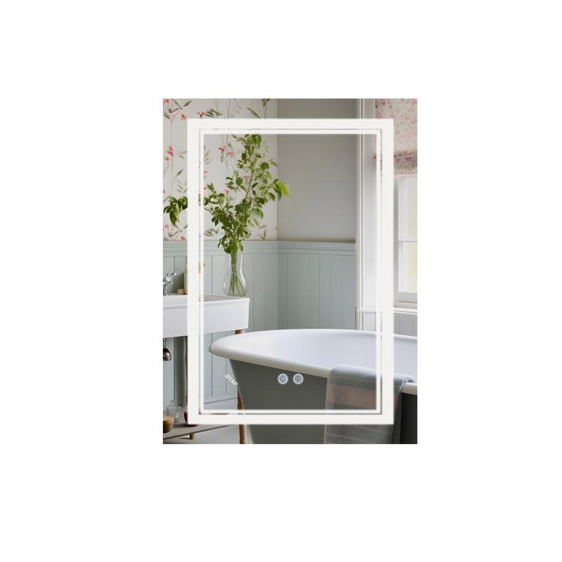 Дзеркало Qtap Cardinal 600х800 з LED-підсвічуванням Touch, з антизапотіванням, з димером, рег. темп. кольору Дзеркало Qtap Cardinal 600х800 з LED-підсвічуванням Touch, з антизапотіванням, з димером, рег. темп. кольору