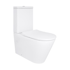 Унітаз підлоговий Qtap Vlasta Ultra Quiet безобідковий з сидінням Soft-close WHITE QT28228300W
