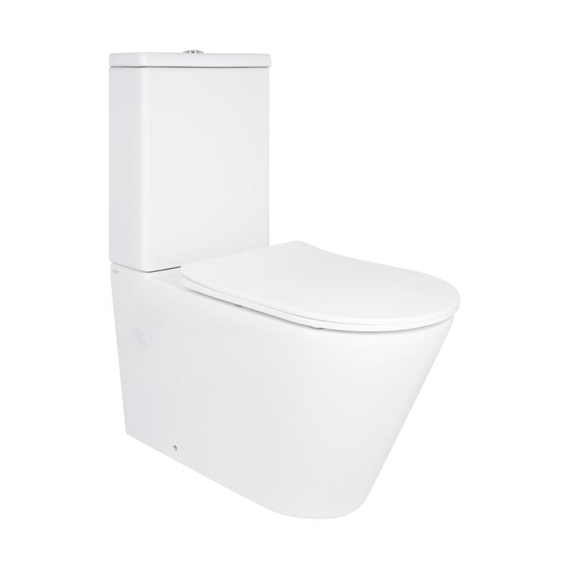 Унітаз підлоговий Qtap Vlasta Ultra Quiet безобідковий з сидінням Soft-close WHITE QT28228300W Унітаз підлоговий Qtap Vlasta Ultra Quiet безобідковий з сидінням Soft-close WHITE QT28228300W