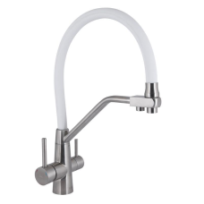 Змішувач для кухні Lidz Aria 020F3 з гнучким виливом з підключенням для питної води (k35) LDARI020F3WNK39480