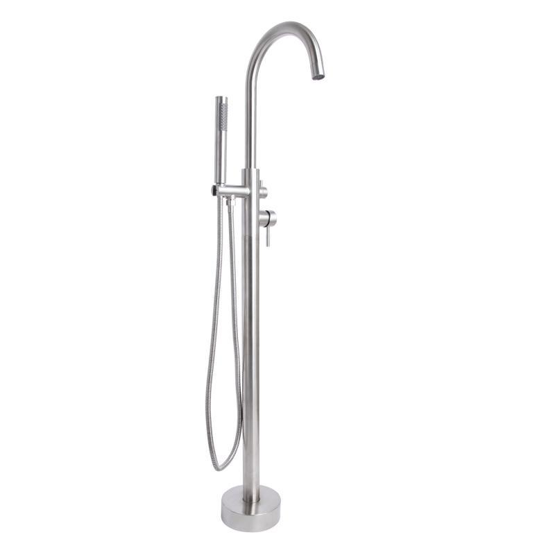 Змішувач для ванни Lidz Aria 004 підлоговий (з душовим гарнітуром) (k35) LDARI004NKS46099 Nickel Змішувач для ванни Lidz Aria 004 підлоговий (з душовим гарнітуром) (k35) LDARI004NKS46099 Nickel