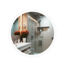 Дзеркало Qtap Taurus R800 з LED-підсвічуванням Touch, з антизапотіванням, з димером, рег. темп. кольору