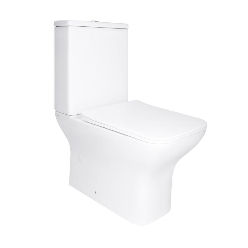 Унітаз підлоговий Qtap Aries Rimless безобідковий з сидінням Soft-close WHITE QT03228302W Унітаз підлоговий Qtap Aries Rimless безобідковий з сидінням Soft-close WHITE QT03228302W