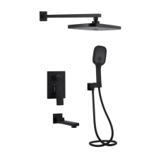 Душова система універсальна Qtap Gemini прихованого монтажу на три споживача QTGEM114BLM45703 Black Matt