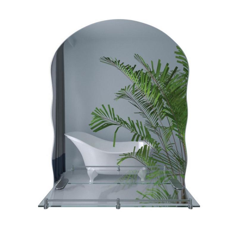 Дзеркало Lidz Anny 140.07.02 (1) 600х850х106 настінне з поличкою прямокутне з дугоподібним верхом та фігурними Дзеркало Lidz Anny 140.07.02 (1) 600х850х106 настінне з поличкою прямокутне з дугоподібним верхом та фігурними