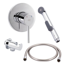 Комплект для гігієнічного душу Qtap Spring Chrome: Змішувач QTSPRCRM + Підключення з тримачем QTCRMBH030 +