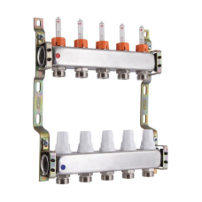 Колектор із витратомірами (нерж.) 1“х5 Icma № К073