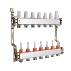 Колектор з витратомірами (нерж.) 1“ х7 Icma № К073
