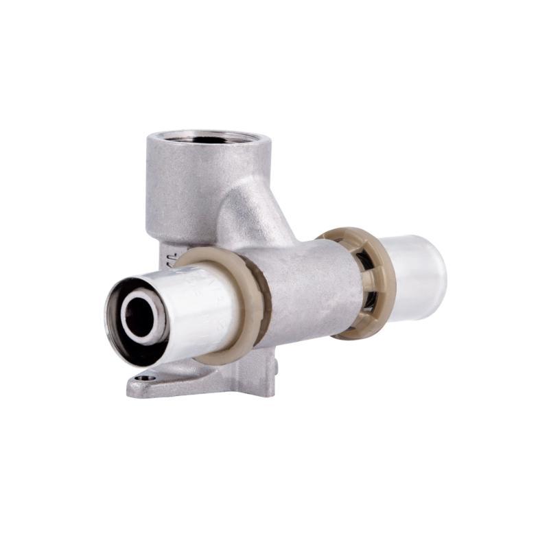 Прес-фітинг Icma трійник 1/2“вх16 настінний прохідний № 422 Прес-фітинг Icma трійник 1/2“вх16 настінний прохідний № 422