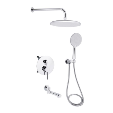 Душова система універсальна Qtap Spring прихованого монтажу на три споживача QTSPR114CRM45705 Chrome