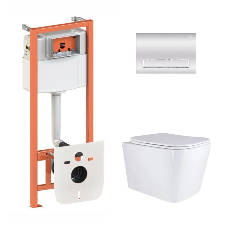 Готове рішення Qtap для ванної кімнати: підвісний унітаз Tern + комплект інсталяції Nest 4 в 1 (лінійна