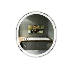 Дзеркало Qtap Gemini 800х700 з LED-підсвічуванням Touch, з антизапотіванням, з димером, рег. темп. кольору