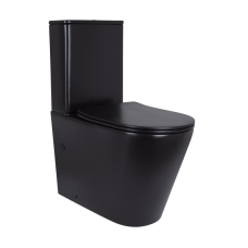 Унітаз підлоговий Qtap Scorpio Ultra Quiet безобідковий з сидінням Soft-close MATT BLACK QT14226088AMB