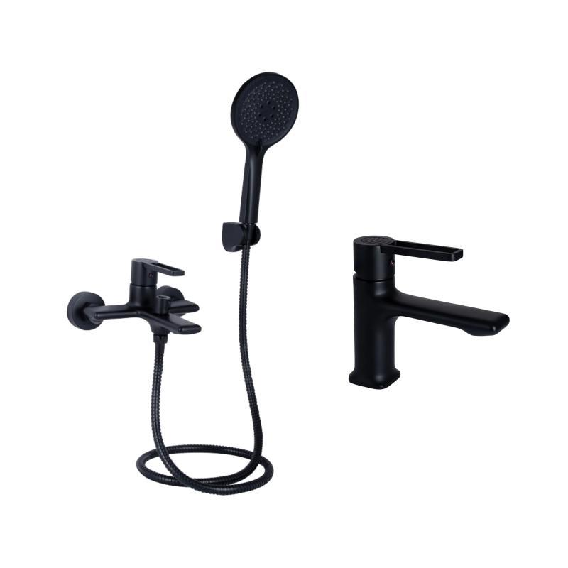 Комплект змішувачів Qtap Taurus: Змішувач для ванни QTTAU259BLM45662 + Змішувач для раковини QTTAU270BLM45660 Комплект змішувачів Qtap Taurus: Змішувач для ванни QTTAU259BLM45662 + Змішувач для раковини QTTAU270BLM45660