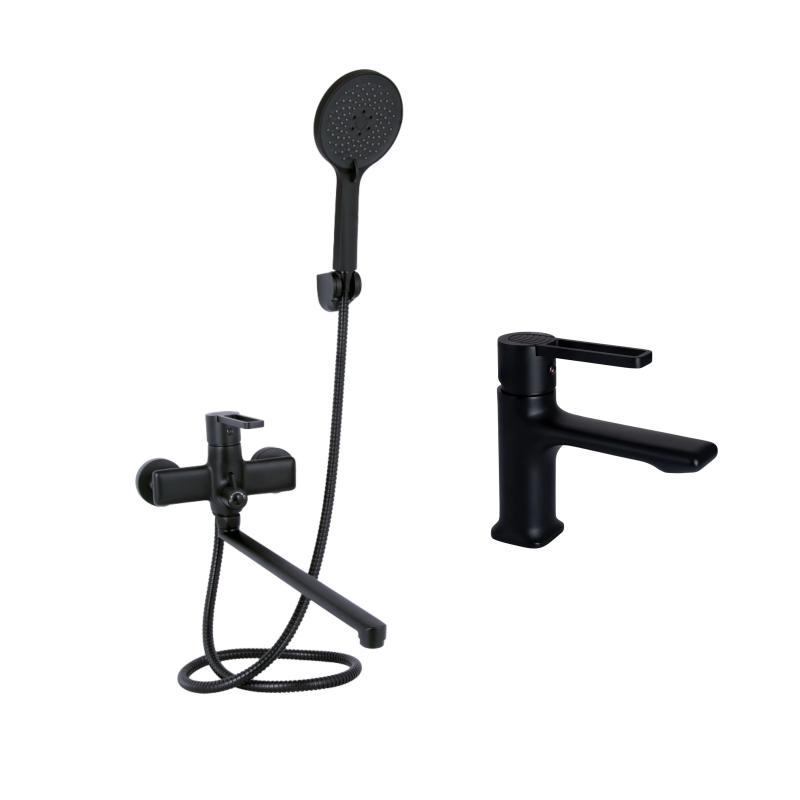 Комплект змішувачів Qtap Taurus: Змішувач для ванни QTTAU260BLM45664 + Змішувач для раковини QTTAU270BLM45660 Комплект змішувачів Qtap Taurus: Змішувач для ванни QTTAU260BLM45664 + Змішувач для раковини QTTAU270BLM45660