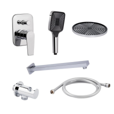 Комплект для душа Qtap Stenava: Змішувач для душу QTST6245102DC+Душ.