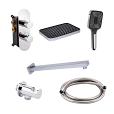 Комплект для душу Qtap Votice: Змішувач для душу QTVOT65T105OGC+Душ.