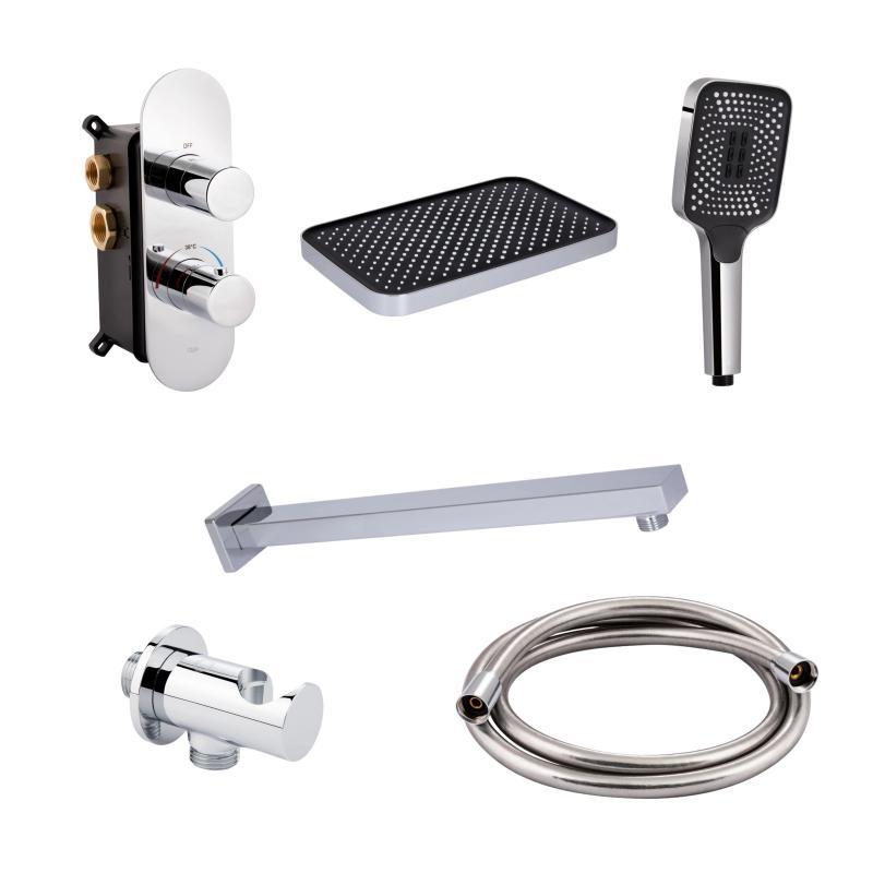 Комплект для душу Qtap Votice: Змішувач для душу QTVOT65T105OGC+Душ. Комплект для душу Qtap Votice: Змішувач для душу QTVOT65T105OGC+Душ.