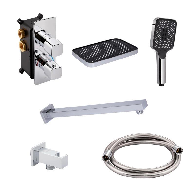 Комплект для душу Qtap Votice: Змішувач для душу QTVOT65T105NGC+Душ. Комплект для душу Qtap Votice: Змішувач для душу QTVOT65T105NGC+Душ.