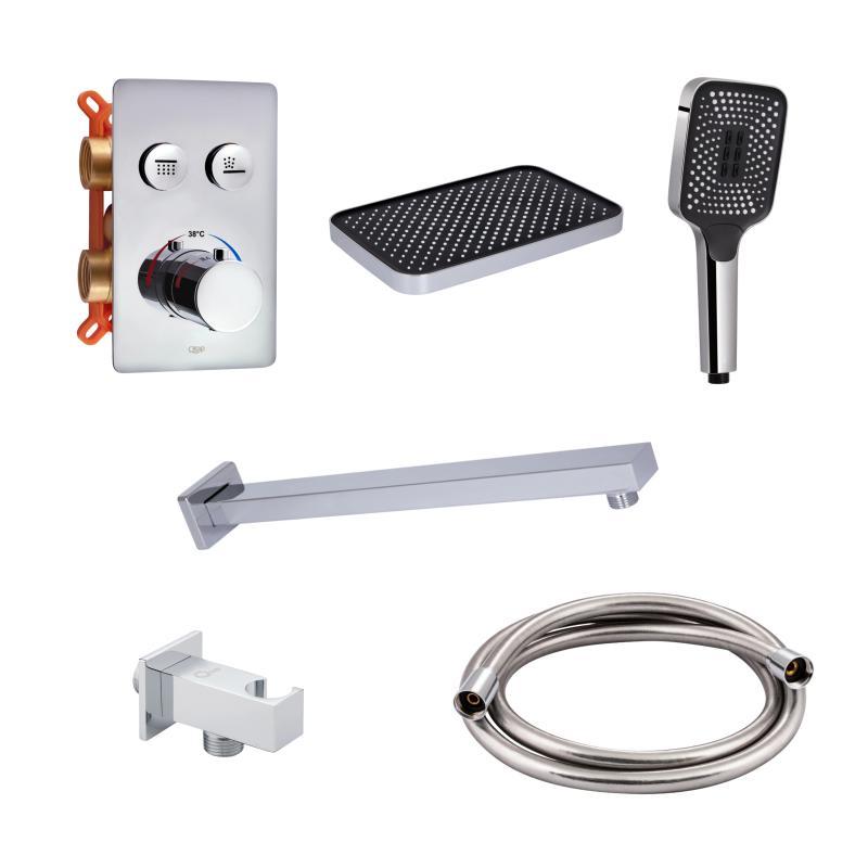 Комплект для душу Qtap Votice: Змішувач для душу QTVOT6442T105NKC+Душ. Комплект для душу Qtap Votice: Змішувач для душу QTVOT6442T105NKC+Душ.