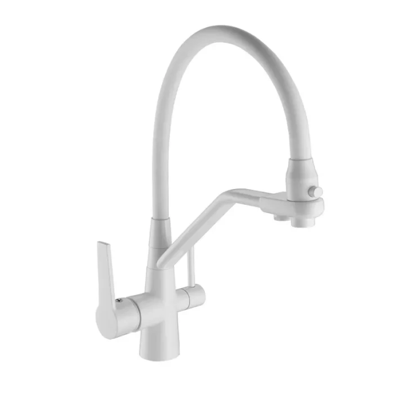 Змішувач для кухні на дві води Frap F4374-8, білий Змішувач для кухні на дві води Frap F4374-8, білий