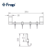 Вішалка Frap F1815-4 на 4 рухомих гачка 284 мм з 2-ма накладками, білий/хром Вішалка Frap F1815-4 на 4 рухомих гачка 284 мм з 2-ма накладками, білий/хром