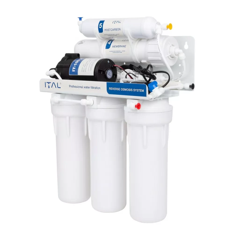 Фільтр зворотного осмосу ITAL RO5-75P п“ятиступенева система очищення, помпа (IT-RO5-75P) Фільтр зворотного осмосу ITAL RO5-75P п“ятиступенева система очищення, помпа (IT-RO5-75P)