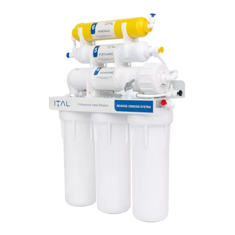 Фільтр зворотного осмосу ITAL RO6-75, мінералізатор, шестиступенева система очищення (IT-RO6-75) Фільтр зворотного осмосу ITAL RO6-75, мінералізатор, шестиступенева система очищення (IT-RO6-75)