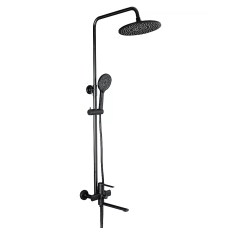 F2467-6 душ. система 3х функц. поворот. вилив лат. корпус Ø35 (чорний) {4}