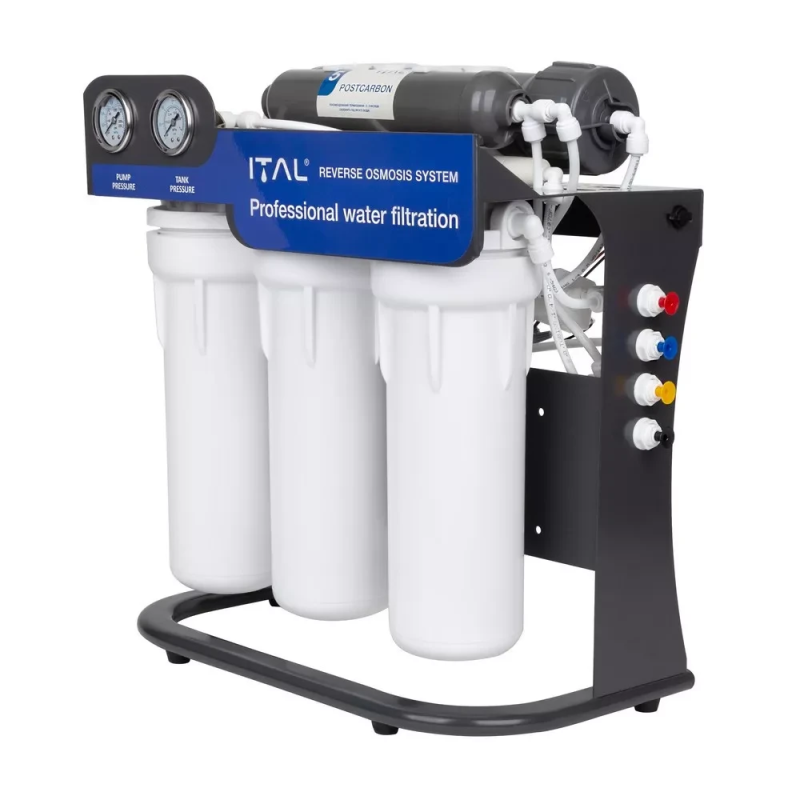 Фільтр зворотного осмосу ITAL RO5-100P п“ятиступенева система очищення, помпа (IT-RO5-100P) Фільтр зворотного осмосу ITAL RO5-100P п“ятиступенева система очищення, помпа (IT-RO5-100P)
