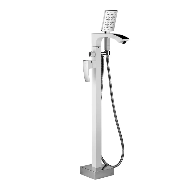 Змішувач для ванни для підлоги GAPPO G3007-8, білий/хром