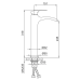 Змішувач для умивальника Frap F1069-2 високий Змішувач для умивальника Frap F1069-2 високий