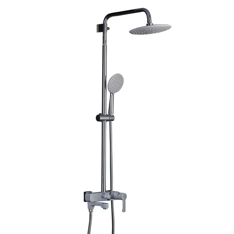 Душова система GAPPO G2402-8, вилив - перемикач на лійку, білий/хром Душова система GAPPO G2402-8, вилив - перемикач на лійку, білий/хром