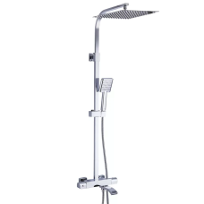 Душова система з термостатом GAPPO G2407-40, вилив - перемикач на лійку, хром